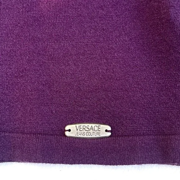 Auc Versace Chained Cold shoulder knit top/sweater